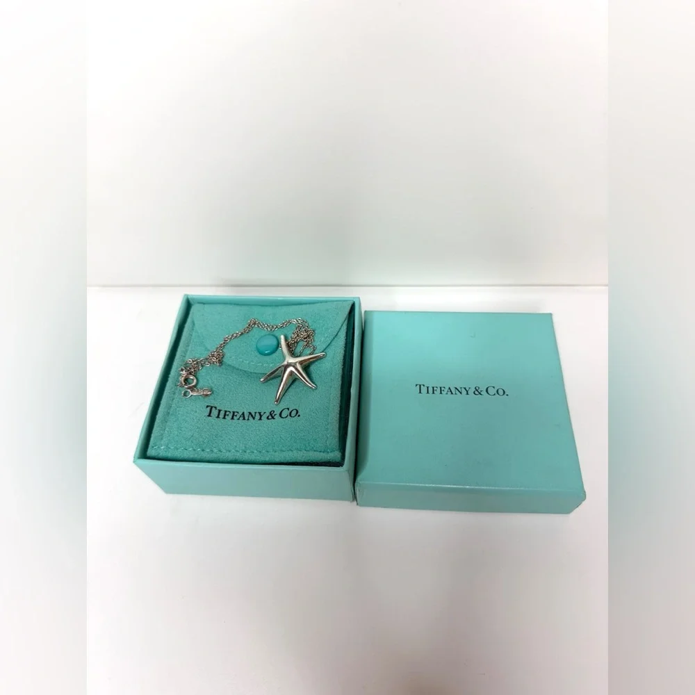 Tiffany & Co. 925 Silver Elsa Peretti Large 28mm Starfish Pendant  17" Necklace - Picture 5 of 9